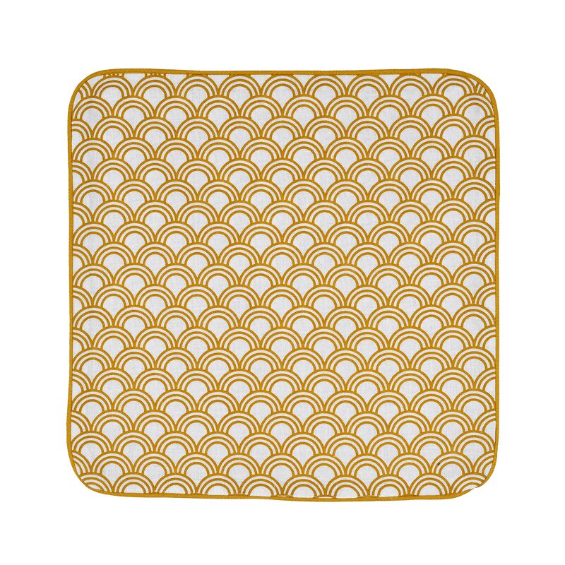 Housse de coussin IBIZA coloris jaune 40 x 40 cm