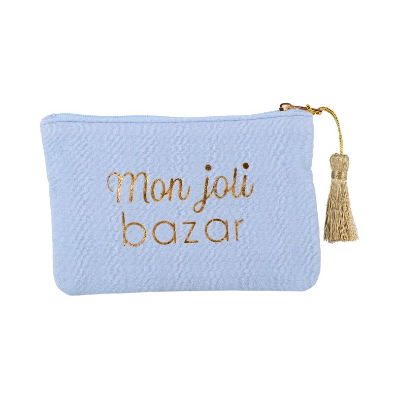 Pochette MON JOLI BAZAR coloris bleu