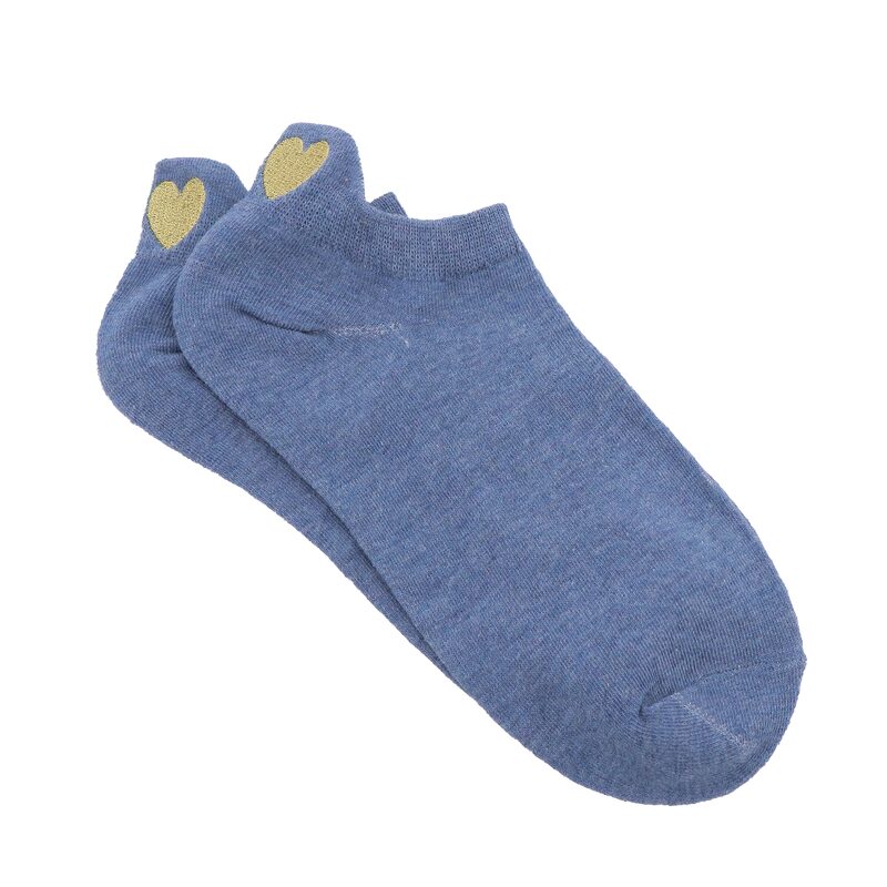 Chaussettes LANGUETTE COEUR coloris bleu