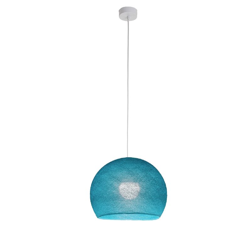 Suspension COUPOLE coloris bleu paon 36 cm