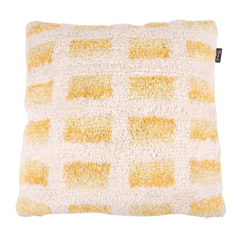 Coussin PABLOS coloris jaune 45 x 45 cm