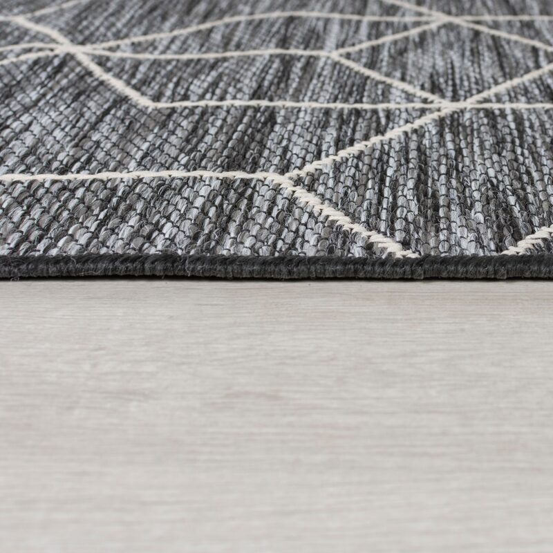 Tapis NAPOLI coloris noir / gris 120 x 230 cm