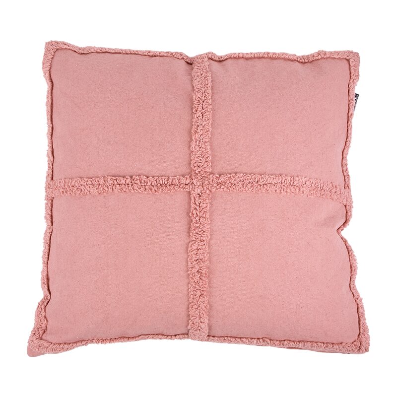 Coussin CARLOS coloris pêche 45 x 45 cm