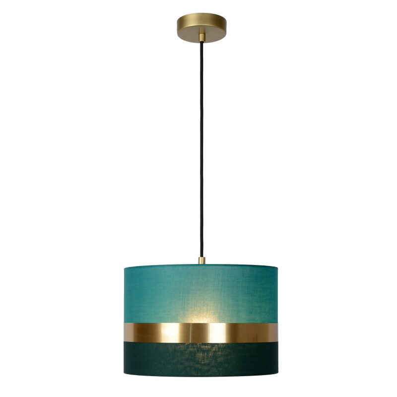 Suspension TUSSE coloris vert et doré 20 x 30 cm