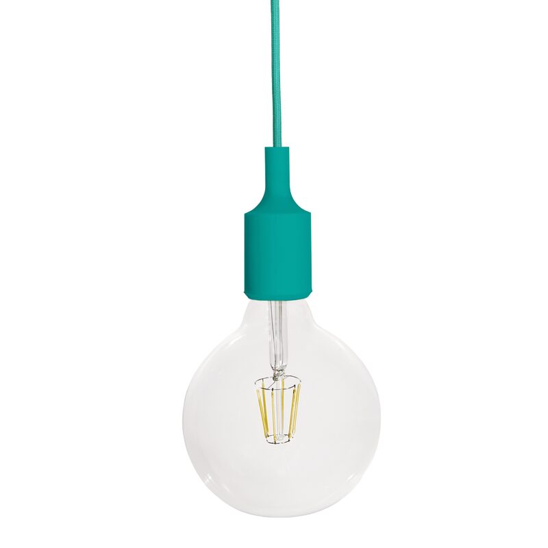 Suspension FILO coloris bleu émeraude 9,3 x 4,2 cm