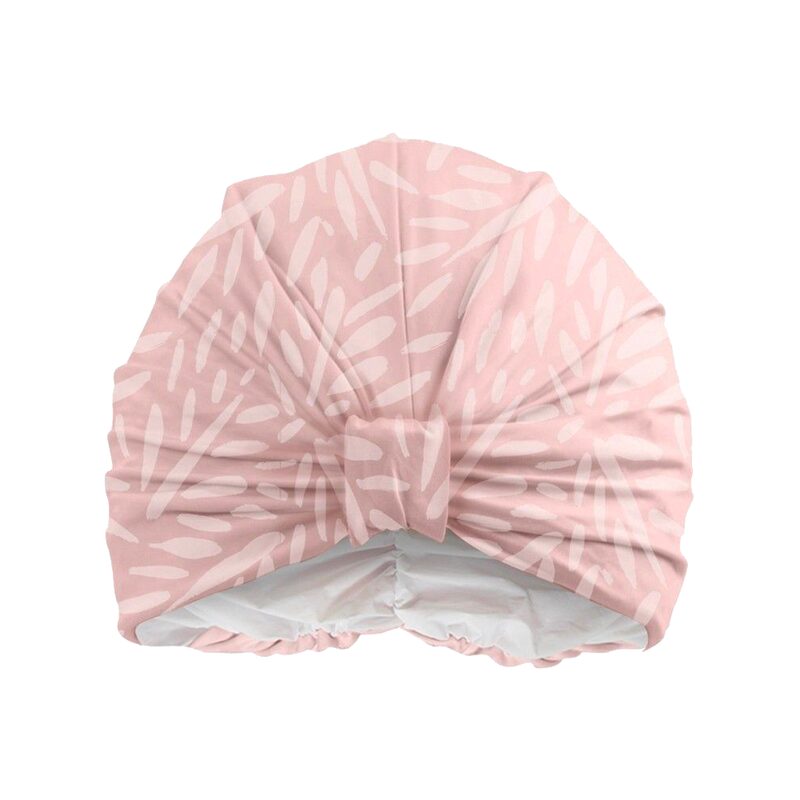 Bonnet de douche TURBAN Rose à motifs