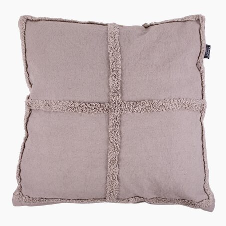 Coussin CARLOS coloris taupe 45 x 45 cm