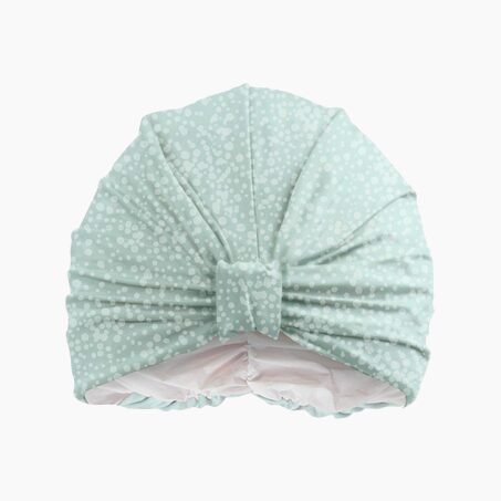 Full circle Beauty Bonnet de douche TURBAN vert à motifs