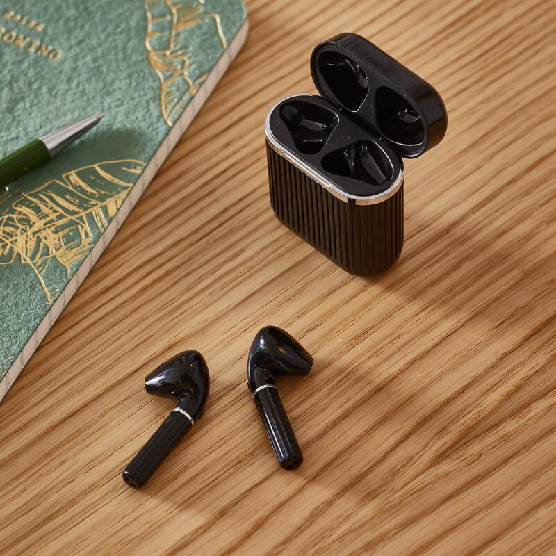 Ecouteurs EARBOX SANS FIL NOIR M12 coloris noir