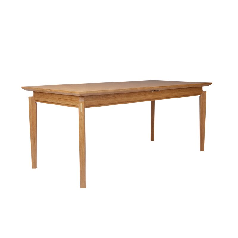 Table extensible FIGARI coloris chêne clair 180 x 85 cm