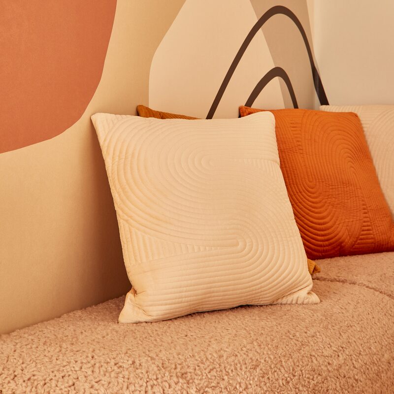 Coussin ALETTE coloris ivoire 45 x 45 cm
