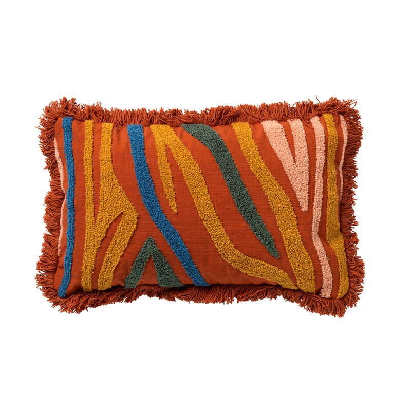Coussin QUINN coloris orange 30 x 50 cm