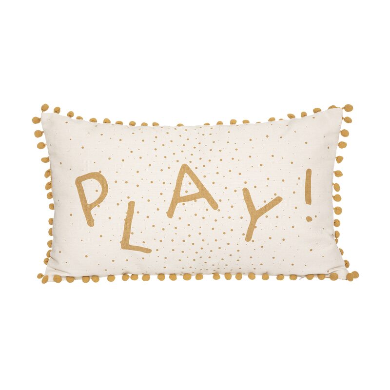Coussin PLAY coloris ocre 30 x 50 cm