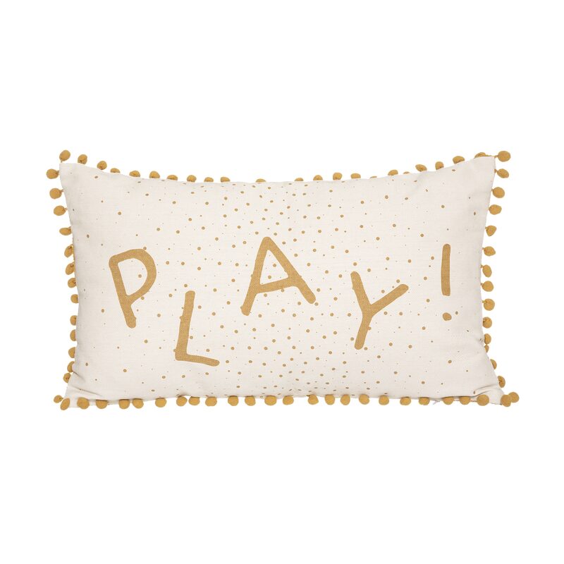 Coussin PLAY coloris ocre 30 x 50 cm