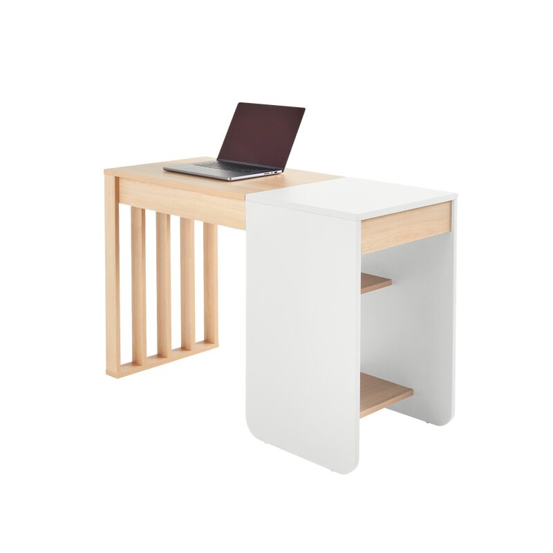 Bureau modulable SLIDE coloris pierre de lune