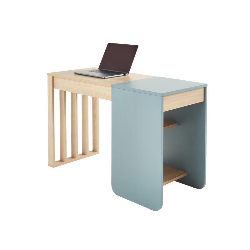 Bureau modulable SLIDE coloris vert de gris