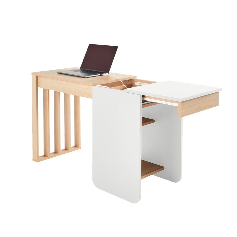 Bureau modulable SLIDE coloris pierre de lune