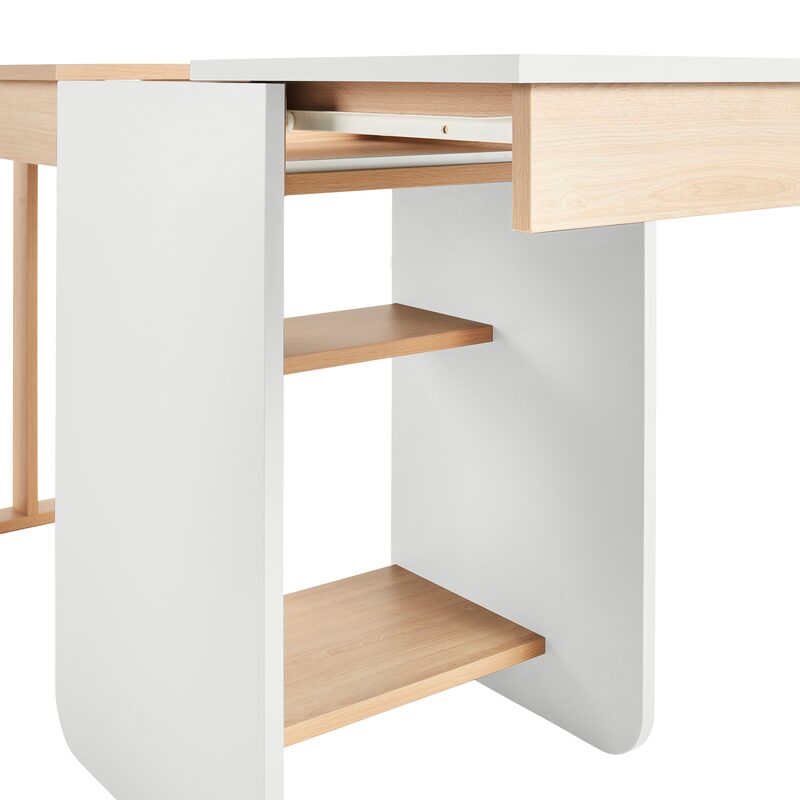 Bureau modulable SLIDE coloris pierre de lune