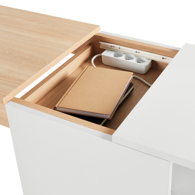 Bureau modulable SLIDE coloris pierre de lune