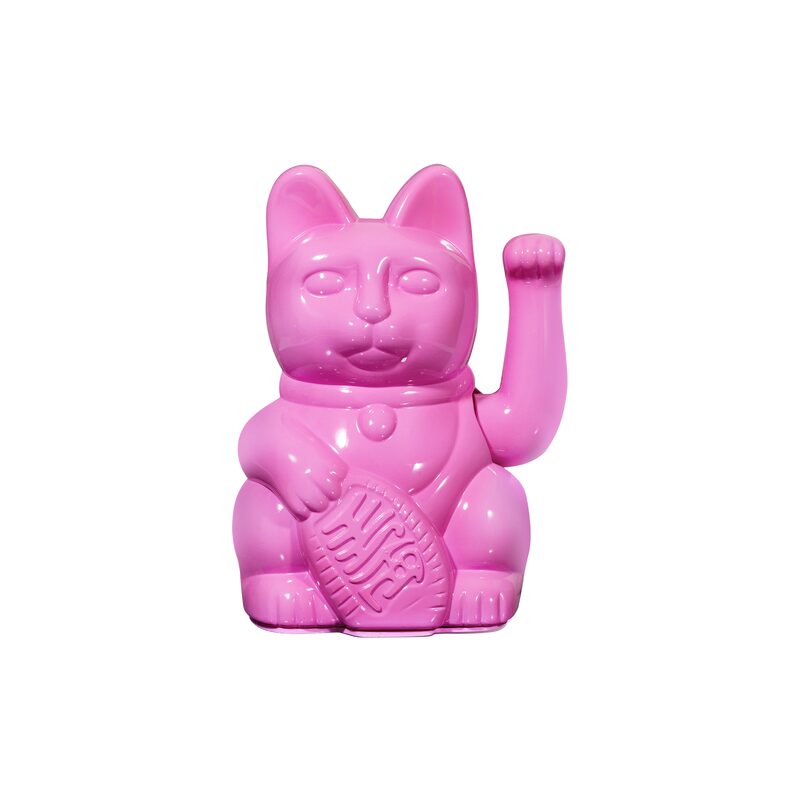 Figurine LUCKY CAT GLOSSY coloris rose