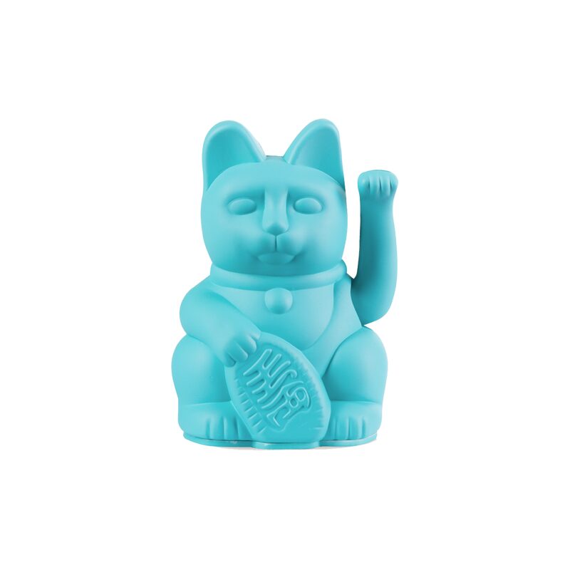 Figurine LUCKY CAT MINI coloris turquoise