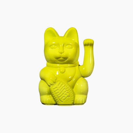 Donkey Objet déco LUCKY CAT GLOSSY coloris jaune
