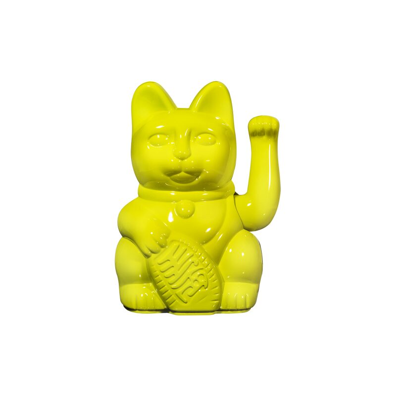 Figurine LUCKY CAT GLOSSY coloris jaune