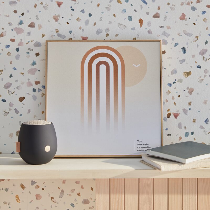 Tableau ARC EN CIEL coloris orange et blanc