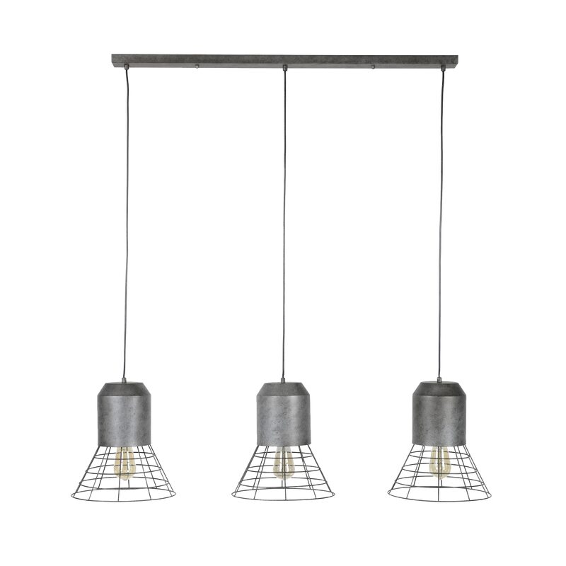 Suspension BOSTEO coloris gris 120 x 30 cm