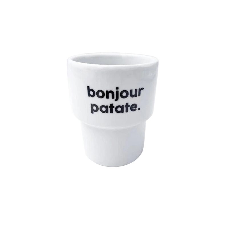 Gobelet BONJOUR PATATE coloris blanc