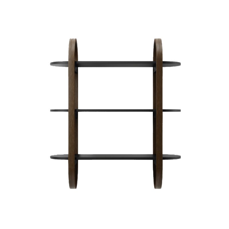 Etagère BELLWOOD coloris noir et noyer