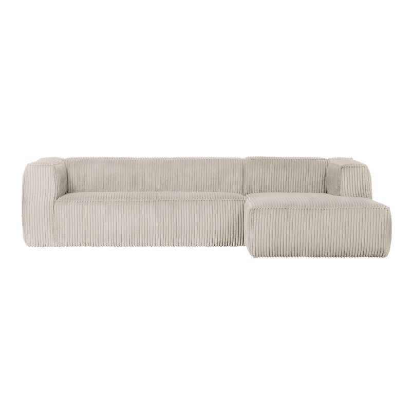 Canapé d'angle BEAN coloris RIBCORD NATUREL 4 places