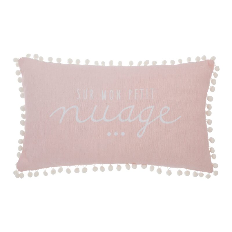 Coussin MON PETIT NUAGE coloris rose 30 x 50 cm