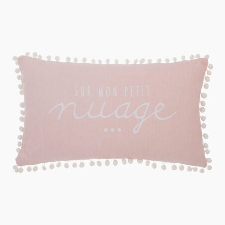 Coussin MON PETIT NUAGE coloris rose 30 x 50 cm