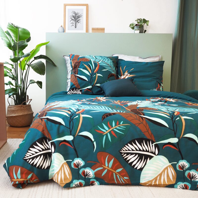 Parure de lit en toile de coton CANAS coloris multicolore 240 x 220 cm