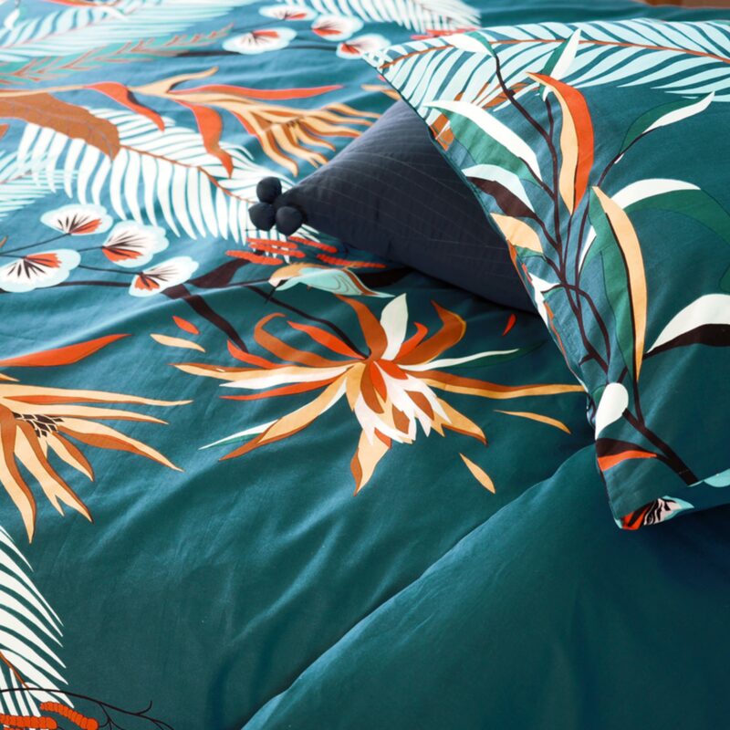 Parure de lit en toile de coton CANAS coloris multicolore 240 x 220 cm