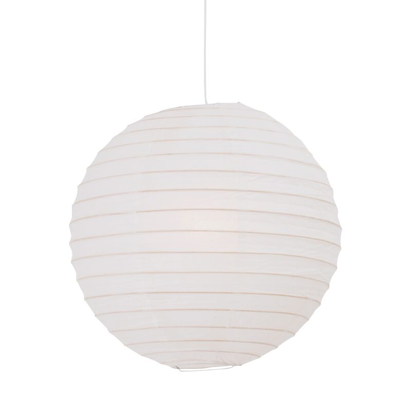 Abat-jour boule papier RICE coloris blanc 40 x 40 cm