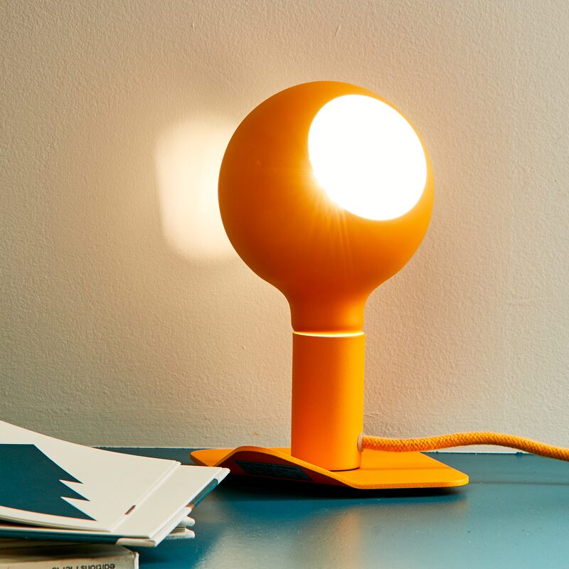 Lampe à poser IRIDE coloris jaune orange 17,8 x 14 cm