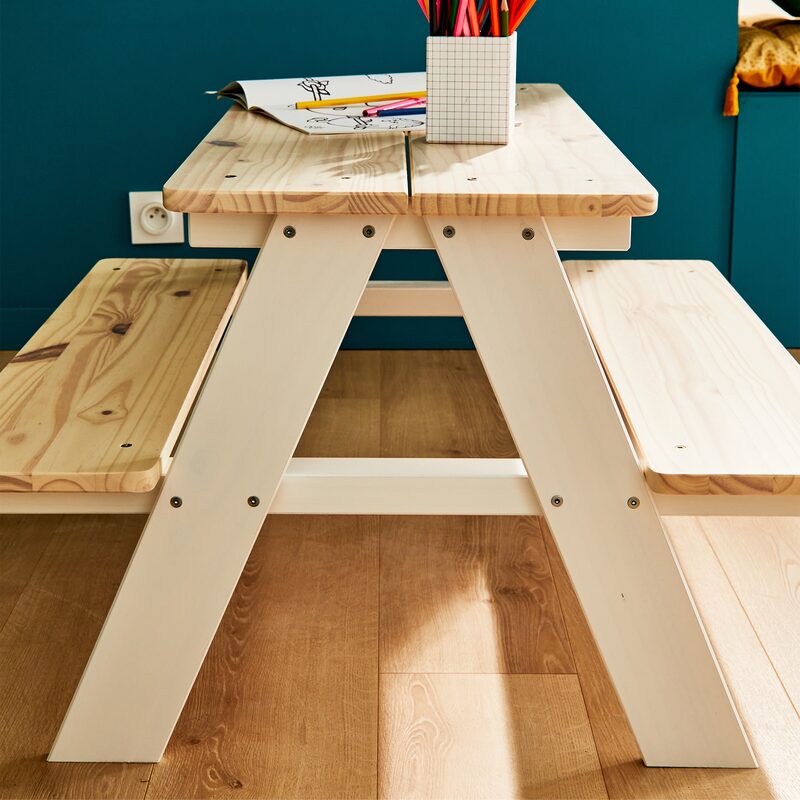 Table pique-nique enfant MALOYA coloris naturel