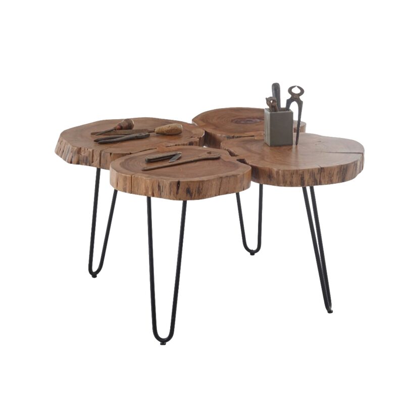 Table basse CICA coloris naturel 76 x 70 cm