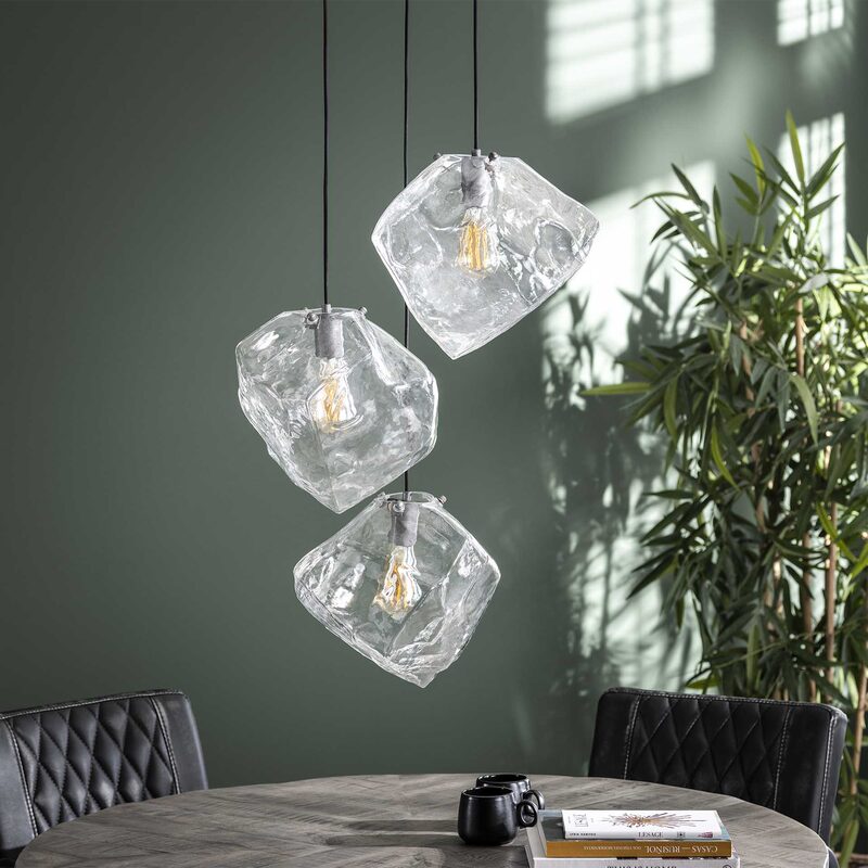Suspension ROCKS coloris transparent 75 x 50 cm