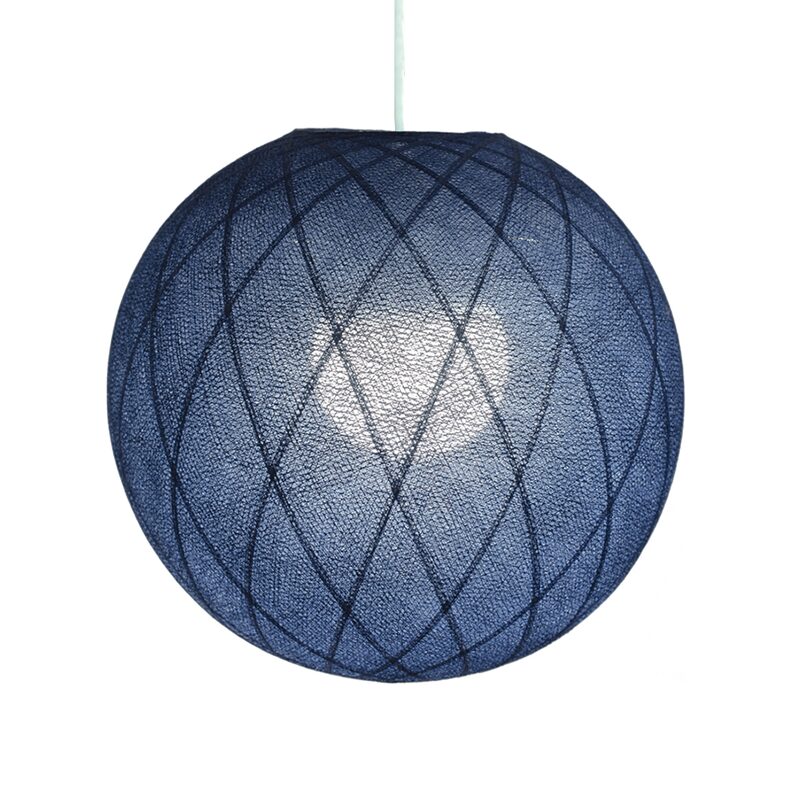 Suspension GLOBE ART DECO coloris encre 36 x 36 cm