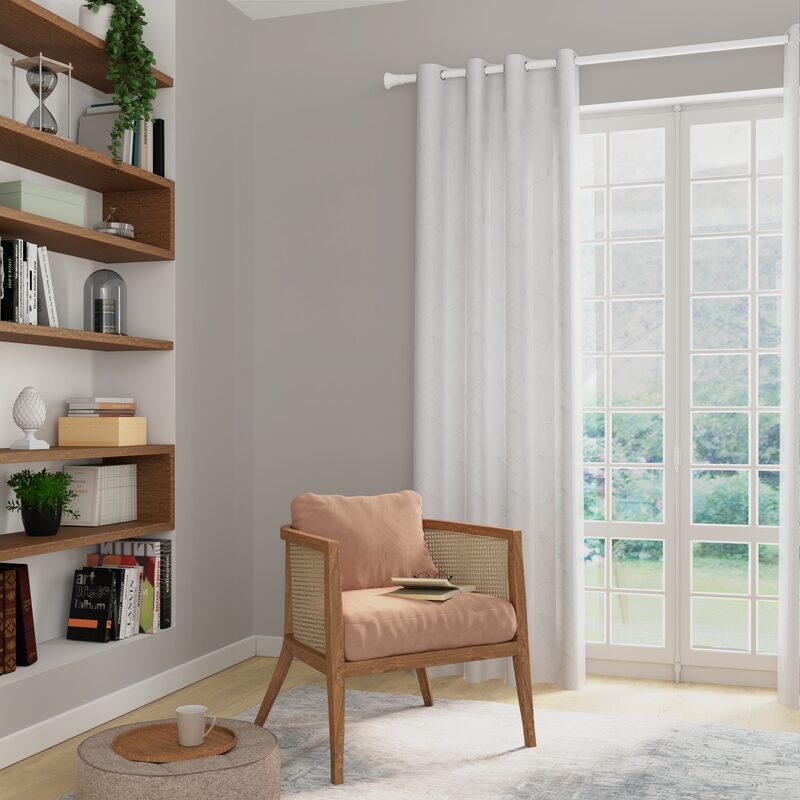 Voilage ALOHA coloris blanc 140 x 250 cm