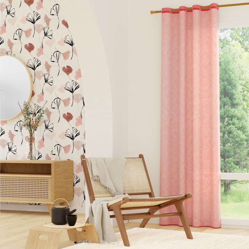Voilage PROCIDA coloris rose antique 140 x 240 cm