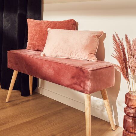 Banc OLLY coloris rose