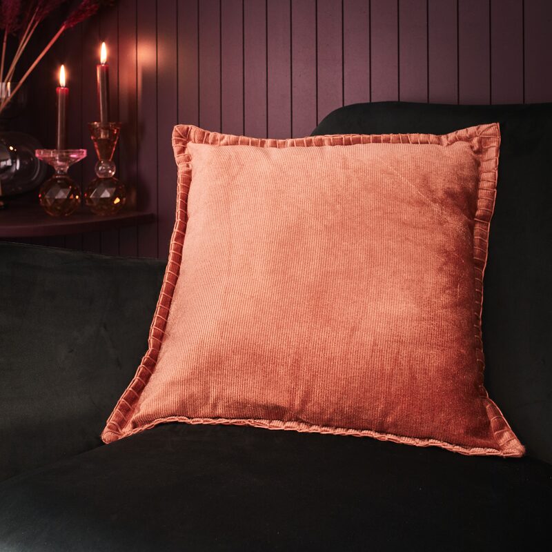 Coussin ADAN coloris brique 45 x 45 cm