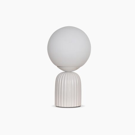 Lampe à poser PENELOPE coloris blanc 26,5 x 15 cm