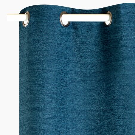 Rideau NOUK coloris bleu paon 140 x 260 cm