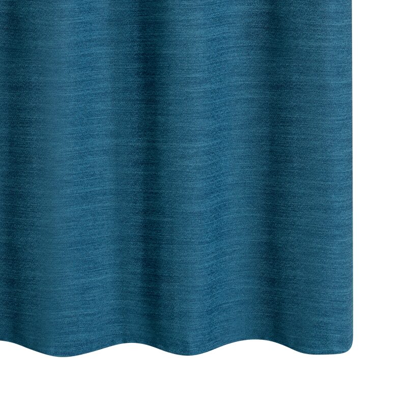 Rideau NOUK coloris bleu paon 140 x 260 cm