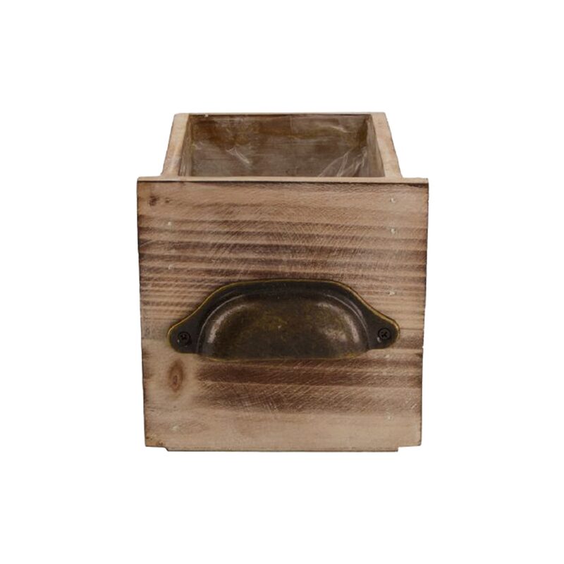 Boîte de rangement TIROIR BOIS coloris beige